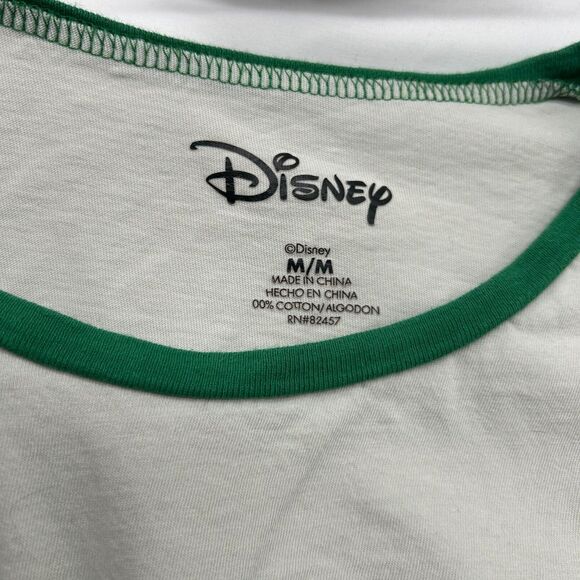 DISNEY Mickey Mouse Long-Sleeved Gray T-Shirt-Christmas Green/Red-Women's Sz M - Picture 6 of 9